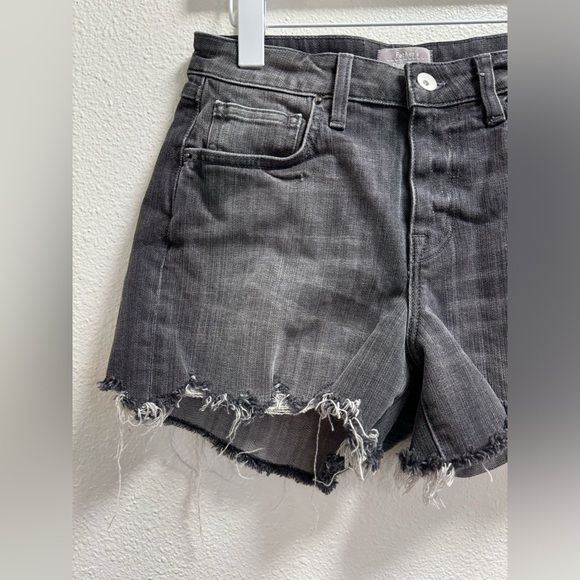 Father’s Daughter Tobi High Rise Jean Shorts Stretch Denim Fray Smolder Gray 26 - Picture 3 of 8